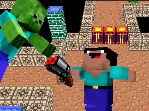 游戏Space Adventure: Noobiks Battle vs Zombies在线