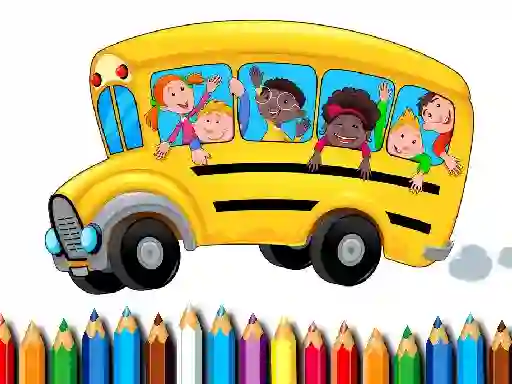 游戏School Bus Coloring Book在线