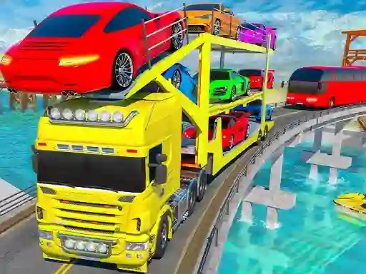 游戏Crazy Mega Car Transport Truck Game在线