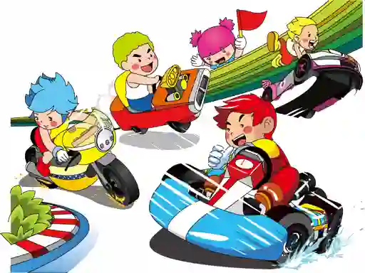 游戏Cartoon Kart Puzzle在线