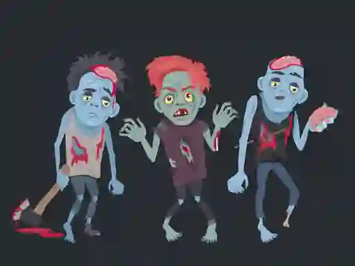 游戏Zombies and Skeletons Coloring在线