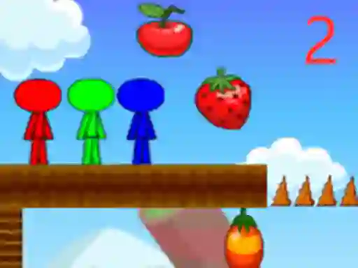 游戏Stickman Bros In Fruit Island 2在线