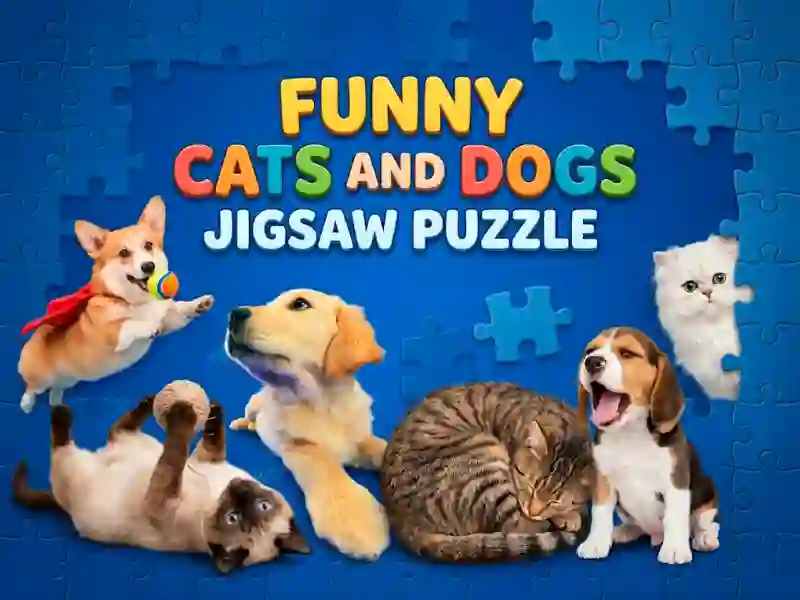 游戏Funny Cats And Dogs Jigsaw Puzzle在线