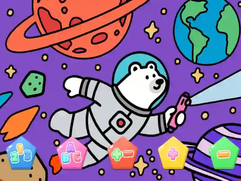 游戏Color By Code Space Bear在线