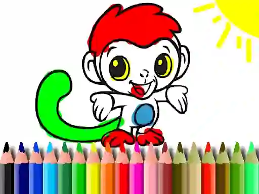 游戏Back To School: Monkey Coloring在线