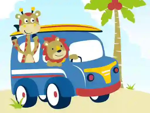 游戏Cute animals with cars difference在线