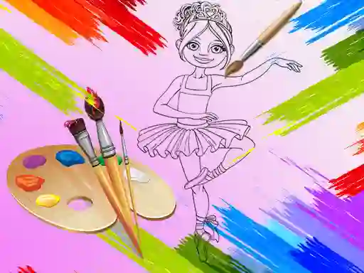 游戏Little Ballerinas Coloring在线