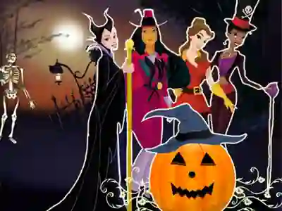 游戏Princesses Halloween Night在线