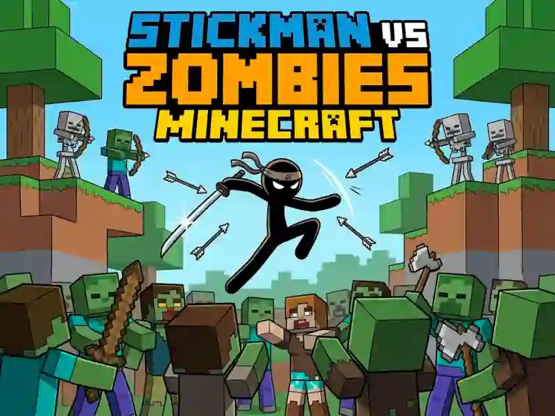 游戏Stickman vs Zombies Minecraft在线