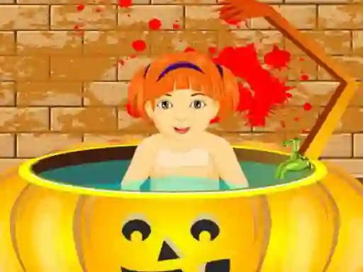 游戏Little Baby Halloween Bathing在线