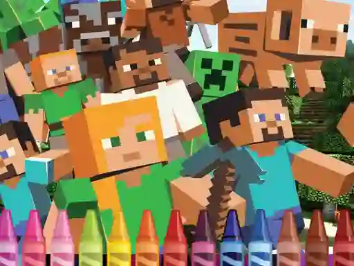 游戏4GameGround Minecraft Coloring在线
