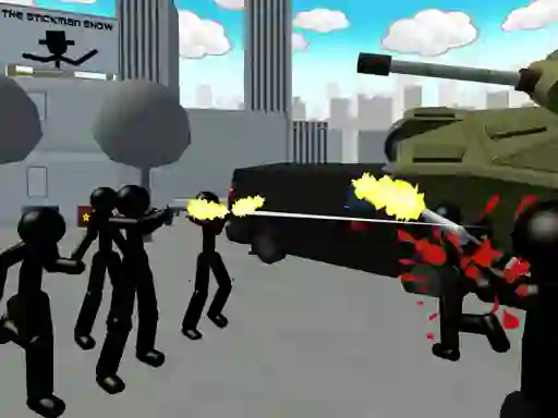 游戏Stickman City Shooting 3d在线