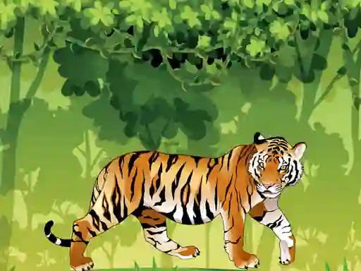 游戏Angry Tiger Coloring在线