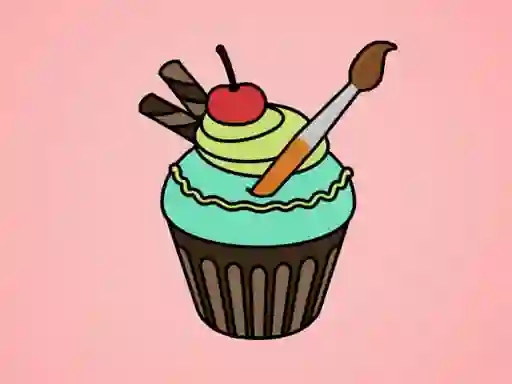 游戏Yummy Cupcake Coloring在线