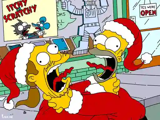 游戏Simpsons Christmas Jigsaw Puzzle在线
