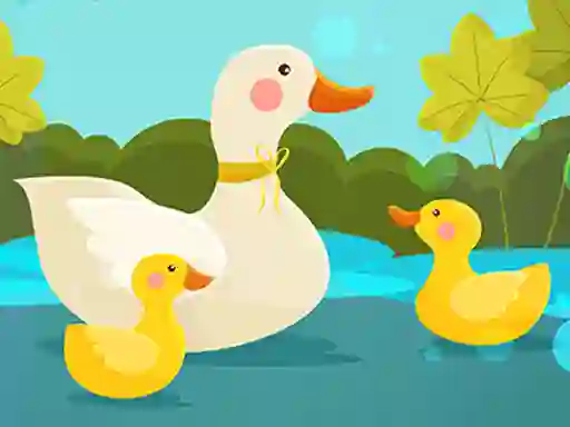 游戏Mother Duck and Ducklings Jigsaw在线
