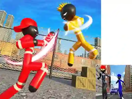 游戏Stickman Police vs Gangsters Street Fight在线