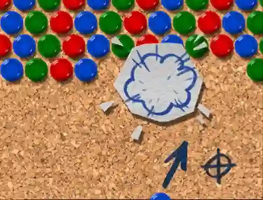 游戏Pinboard Bubble Shooter在线