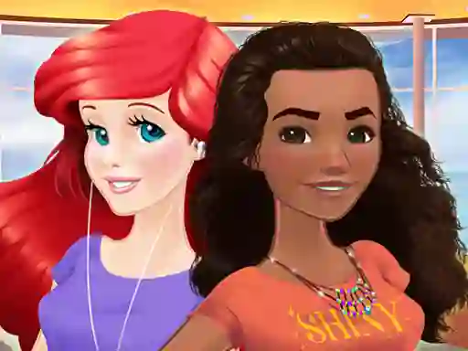 游戏Ariel and Moana Princess on Vacation在线