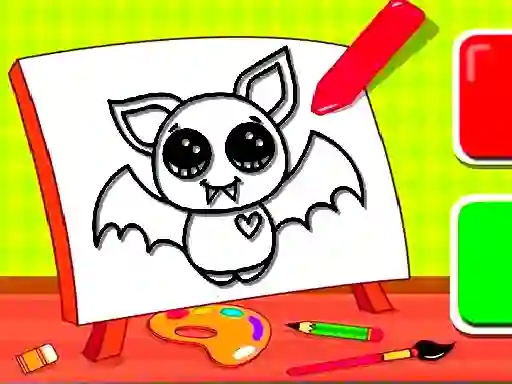 游戏Easy Kids Coloring Bat在线