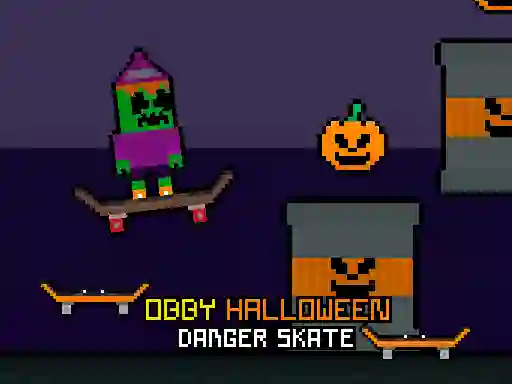 游戏Obby Halloween Danger Skate在线