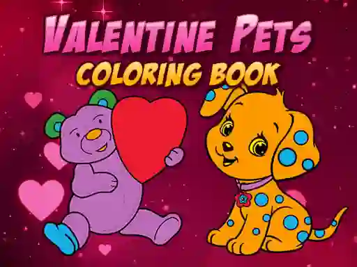 游戏Valentine Pets Coloring Book在线