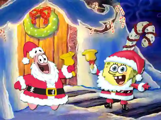 游戏SpongeBob Christmas Jigsaw Puzzle在线