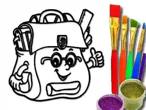游戏Back To School: School Bag Coloring Book在线