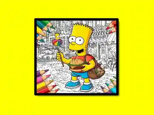 游戏Back To School Simpsons Coloring Book在线