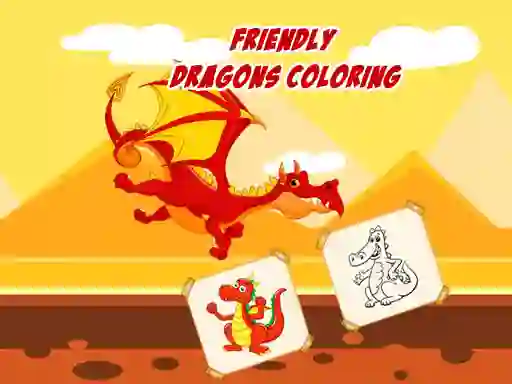 游戏Friendly Dragons Coloring在线