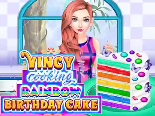 游戏Vincy Cooking Rainbow Birthday Cake在线
