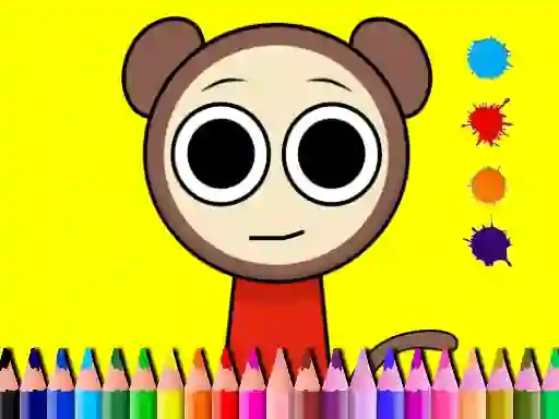游戏Sprunki Valentine Coloring book在线
