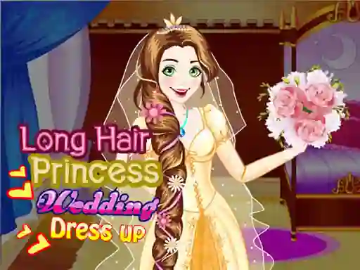 游戏Long Hair Princess Wedding Dress up在线