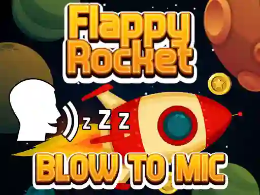 游戏Flappy Rocket Playing with Blowing to Mic在线