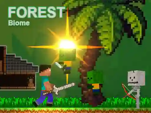 游戏Noob vs Zombies - Forest biome在线