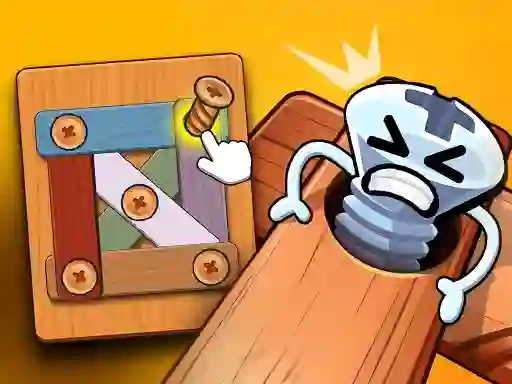 游戏Wood Bolts Nuts Screw Pin Puzzle在线