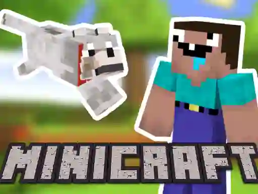 游戏Minicraft: Steve And Wolf Adventure在线