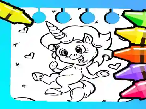 游戏Magical Unicorn Coloring Pages在线