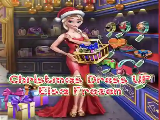 游戏Elsa Frozen Christmas Dress up在线