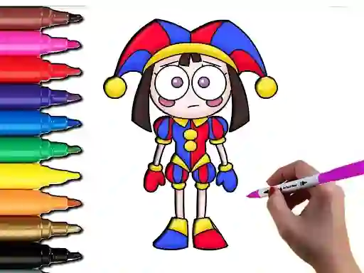 游戏Pomni Coloring Time在线
