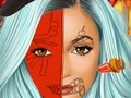 游戏凯莉·詹纳：万圣节脸部彩绘艺术 在线