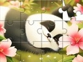 游戏拼图游戏：睡熊猫 在线