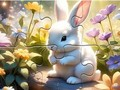 游戏拼图：阳光森林兔子 在线