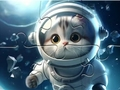 游戏拼图游戏：宇航员猫 在线