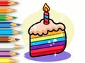 游戏着色书：生日蛋糕 在线