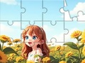 游戏拼图：向日葵女孩 在线
