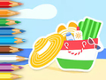 游戏着色书：夏季海滩装备 在线