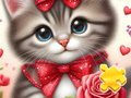 游戏拼图：玫瑰猫 在线