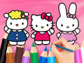 游戏涂色书：Hello Kitty 和朋友们 在线