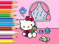 游戏涂色书：Hello Kitty 雨天 在线